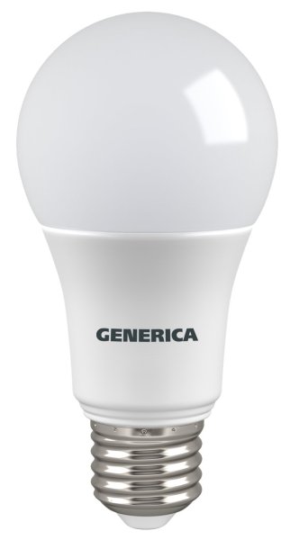 Фото Лампа светодиодная A60 груша 8Вт 230В 6500К E27 GENERICA (LL-A60-08-230-65-E27-G)