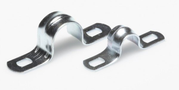 Фото Скоба двухлапковая D20 с двумя отверстиями (100шт) (43620)