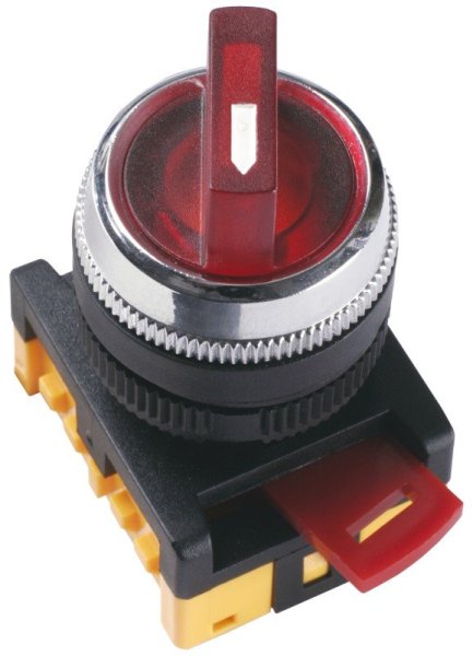 Фото Переключатель ANC-22-2 на 2 положения "I-O" 1з+1р неон/240В красный (BSW10-ANC-2-K04)