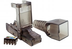 Фото Коннектор 8P8C UTP 6A (RJ-45) безынструментальный (10-0239)