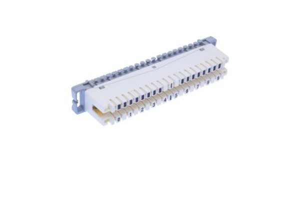 Фото Плинт с размыкаемыми контактами на 10 пар нормальнозамкнутый, маркировка 0-9 (10-0502)