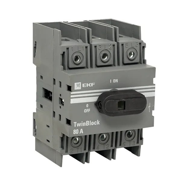 Фото Рубильник 80A 3P с рукояткой управления для прямой установки TwinBlock (tb-80-3p-f)