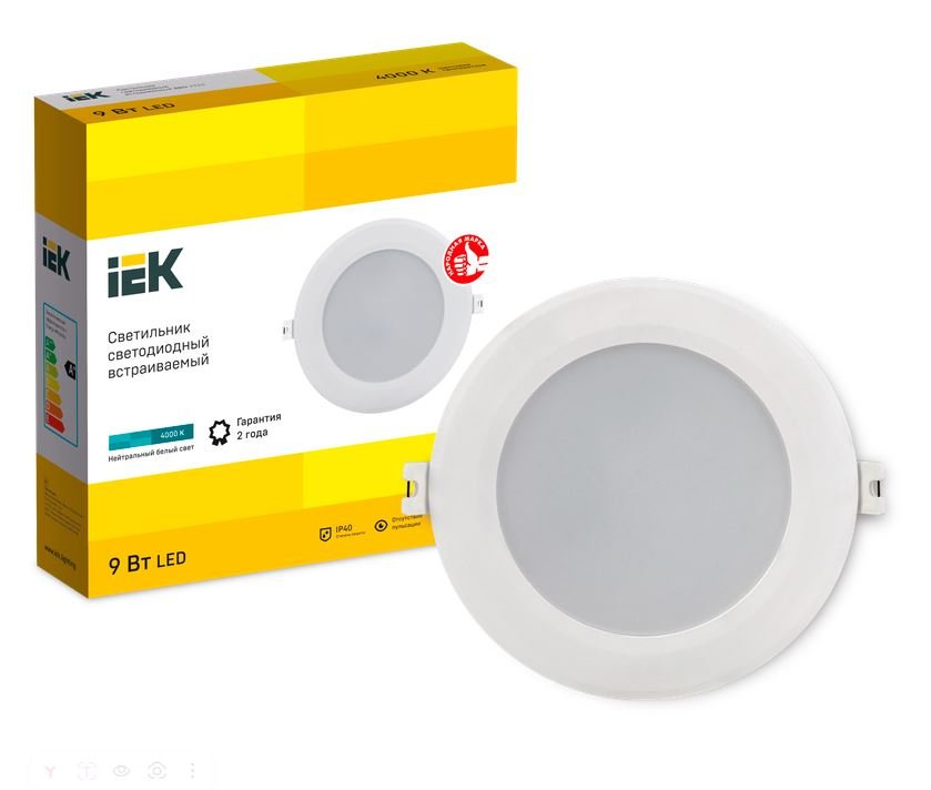 Фото Светильник светодиодный ДВО 1713 9Вт 4000К круг белый (LDVO0-1713-09-4000-K01)