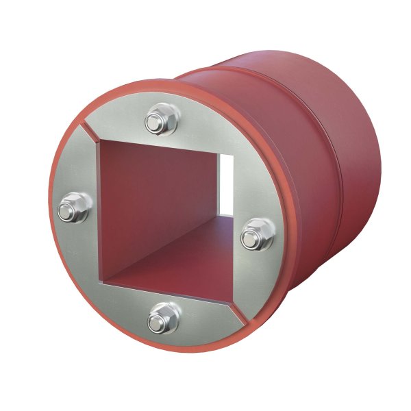 Фото Проходка круглая, нержавеющая, D70х70 мм с проемом 40х40 мм (DXF3121)