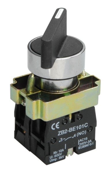 Фото Переключатель LAY5-BJ25 2 положения "I-0" длинная ручка NO+NC (BSW70-BJ-2-K02)