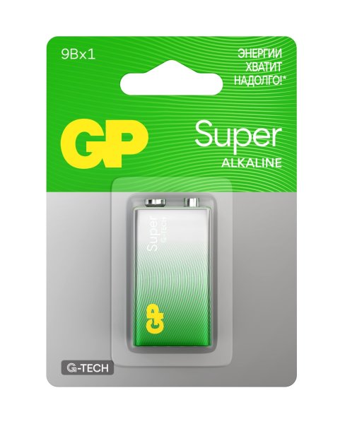 Фото GP Super Alkaline 9V Крона (GP 1604AA21-5CRSBC1), БЛИСТЕР