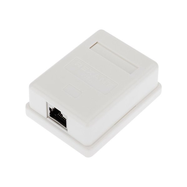 Фото Розетка компьютерная внешняя, 2-порта FTP RJ-45 (8P8C), CAT 6 REXANT (03-0146)