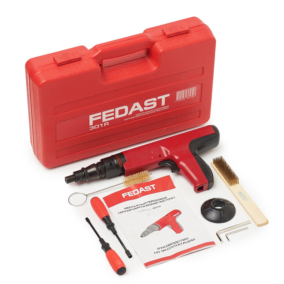 Фото Пистолет монтажный пороховой полуавтоматический FEDAST 301R (FDPAG-301R)