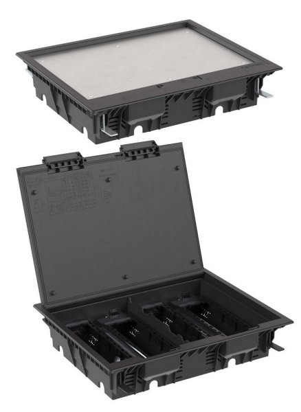 Фото Лючок напольный c изменяемой глубиной, 24 модуля (88324)