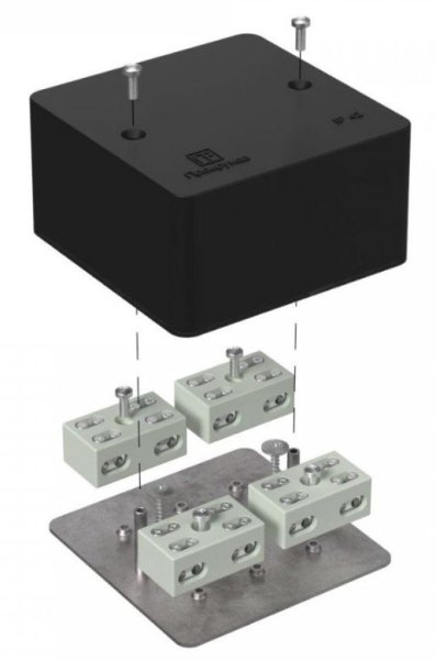 Фото Коробка огнестойкая разветвительная для к/к 85х85х45 (40-0460-9005-FR6.0-4-8-Р)