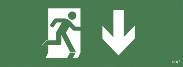 Фото Этикетка самоклеящаяся 350х130мм "Фигура/стрелка вниз" (LPC10-1-35-13-FNIZ)