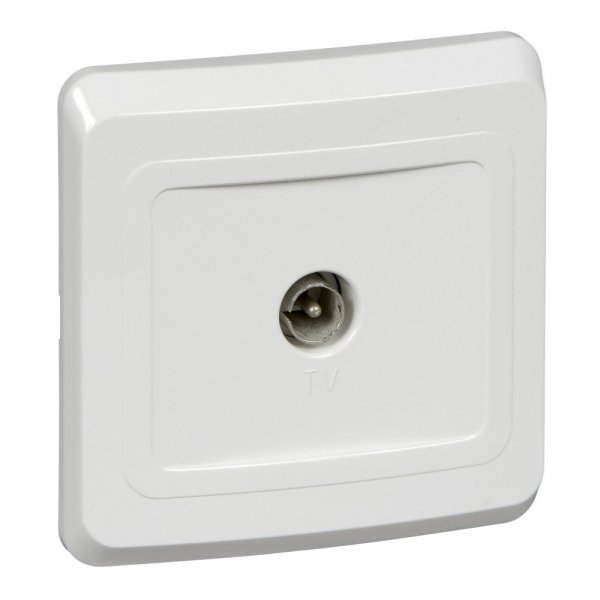 Фото Этюд розетка TV оконечная, 0.7дБ, в сборе, скрытой установки, белый (TVC-002B)