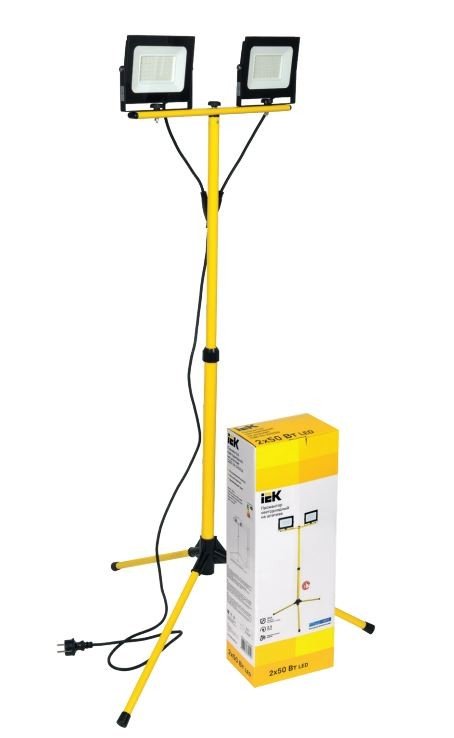 Фото Штатив 68х68х160см для установки двух прожекторов желтый (LPADD2-160-2-K05)