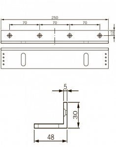 Фото L-кронштейн для EMC 600 ALH и EMC 600-2 ALH