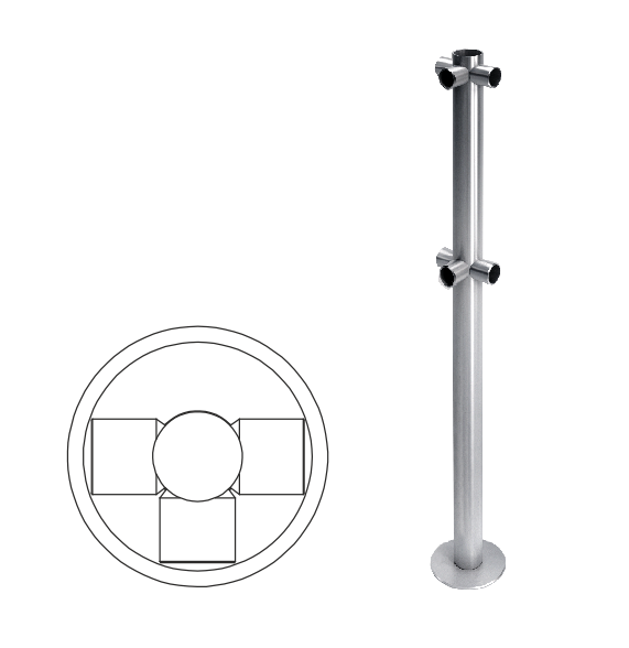 Фото Стойка ограждения T-образная