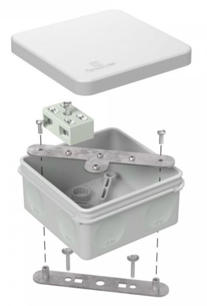 Фото Коробка огнестойкая разветвительная для о/п двухкомпонентная 80х80х40 (60-0210-7035-FR6.0-4-2-Р)