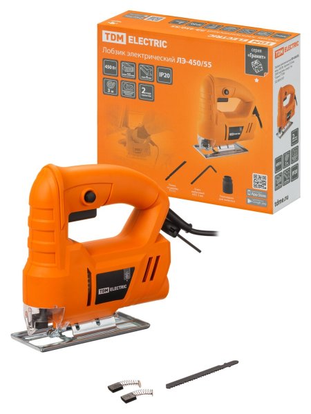 Фото ЛЭ-450/55, 450 Вт, пропил 55мм, 3000 ход/мин, шнур 3м "Гранит" ТDM (SQ1089-0101)