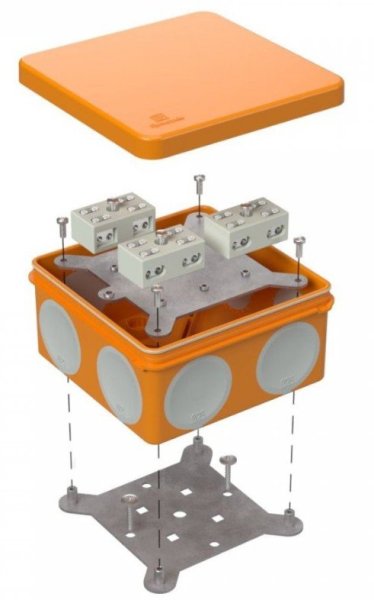 Фото Коробка огнестойкая разветвительная для о/п двухкомпонентная 100х100х50 (60-0300-FR6.0-4-6-Р)