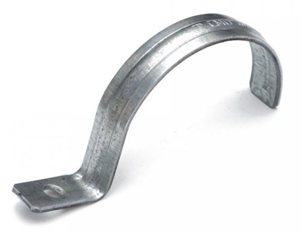 Фото Скоба металлическая однолапковая усиленная противопожарная СМОУ d60-63 мм отв. d 6,5 мм (50 шт) (PR13.02431)