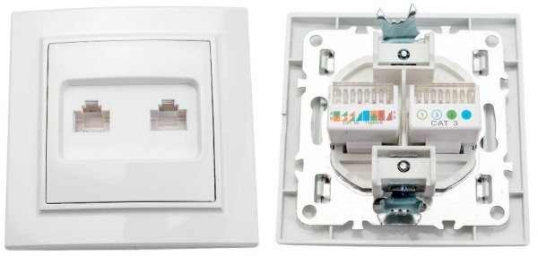 Фото Минск Розетка RJ-45+Phone СП (ERK00-135-10)