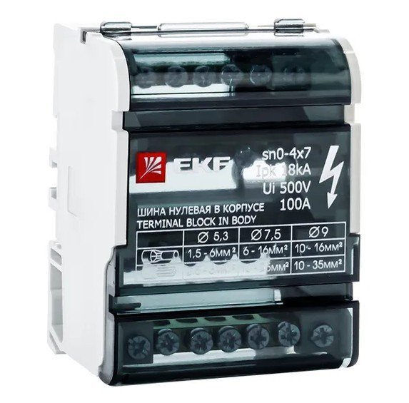 Фото Шина нулевая в корпусе 4х7 (sn0-4х7)