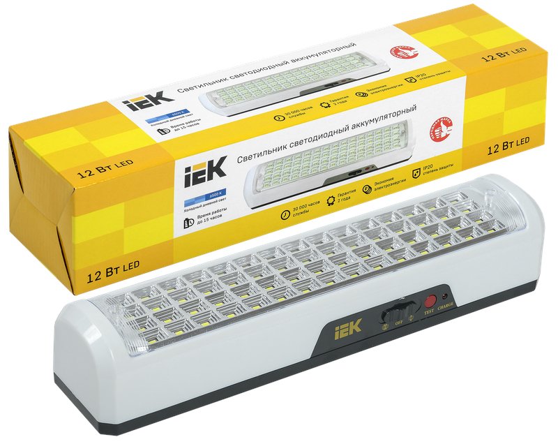 Фото Светильник светодиодный аккумуляторный ДБА 3928 15ч 12Вт (LDBA0-3928-60-K01)