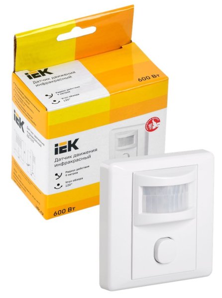 Фото Датчик движения ДД-029 600Вт 120град 9м IP20 белый (LDD12-029-600-001)