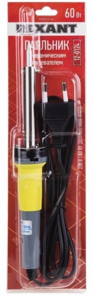 Фото Паяльник REXANT, керамический нагреватель, долговечное жало,  60 Вт, 230 В, серия "МАСТЕР" (12-0124)