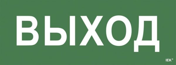 Фото Этикетка самоклеящаяся 350х130мм "Выход" (LPC10-1-35-13-VYHD)