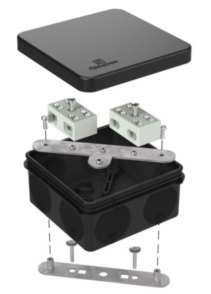 Фото Коробка огнестойкая разветвительная для о/п двухкомпонентная 80х80х40 (60-0210-9005-FR6.0-4-4-Р)