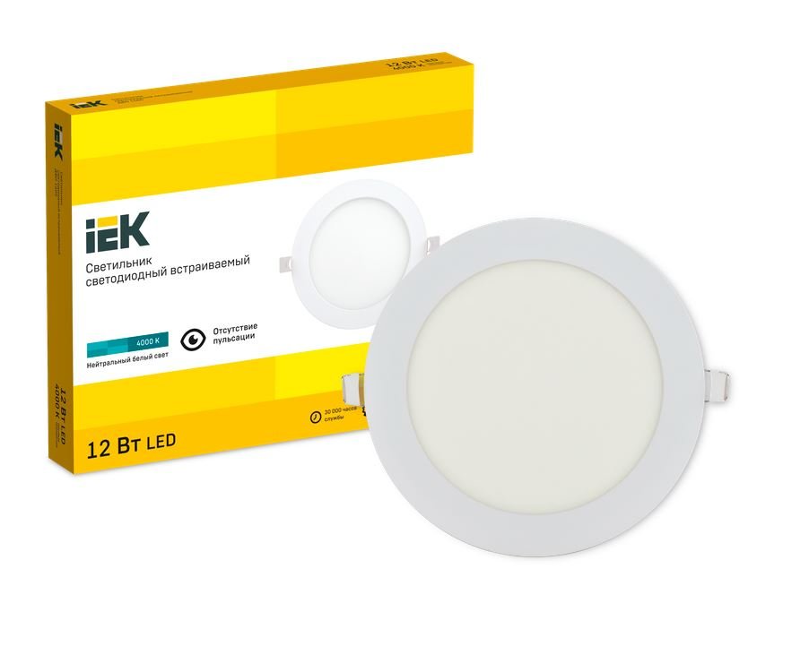 Фото Светильник светодиодный ДВО 1605 LED 12Вт 4000K круг белый (LDVO0-1605-1-12-K02)