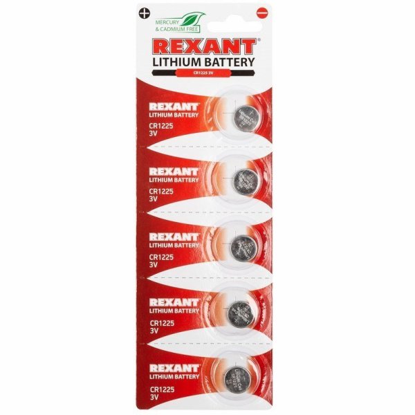 Фото Литиевые батарейки CR1225 3 V 48 mAh (30-1103)