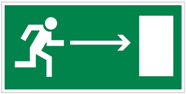 Фото Плёнка Фотолюм. (Е 03) Направление к эвакуационному выходу направо (150х300)