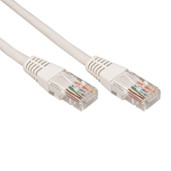 Фото Шнур коммутационный, патч-корд U/UTP RJ45-RJ45, CAT 5e, PVC, серый, 25м REXANT (18-1012)