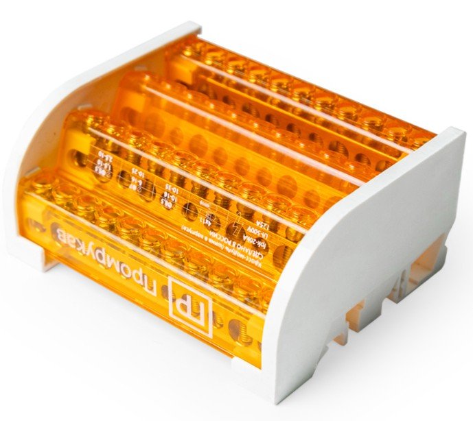 Фото Шина на DIN-рейку в корпусе (кросс-модуль) 4х11 (PR08.32833)