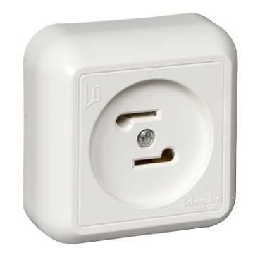 Фото BLANCA розетка радиотрансляционная, открытой установки, белый (RPVA-B)