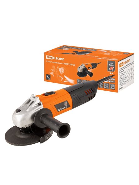 Фото УШМ 710/125, 710Вт, 125мм, 11000 об/мин, шнур 3м "Рубин" TDM (SQ1080-0104)