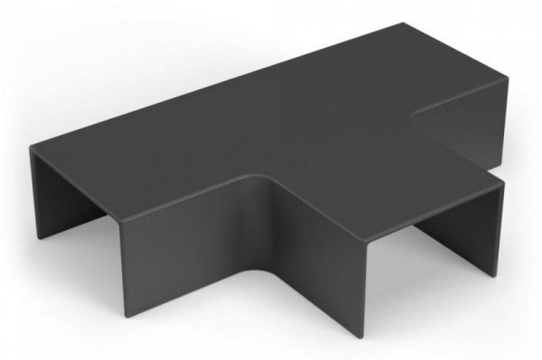 Фото Т-образный угол 40х25 черный (PR08.12871) Промрукав