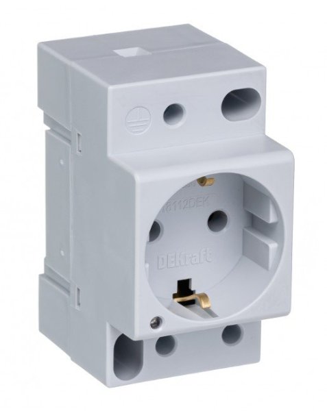 Фото Розетка модульная РМ-102 2P+PEN 16A 220В (18012DEK)