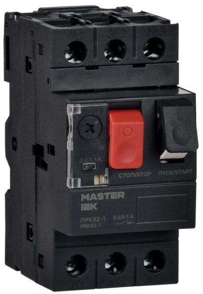 Фото Пускатель ПРК32-1 In=1А Ir=0,63-1А Ue 660В MASTER (DMS11-001)