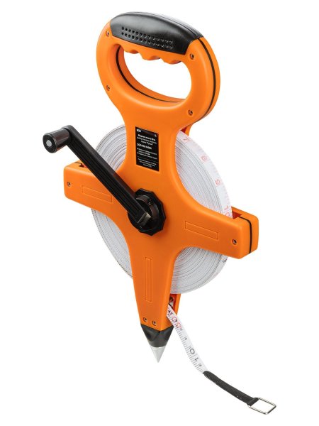 Фото Мерная лента 50мх13мм, фибергласовое полотно, открытый корпус, штык для фиксации "Рубин" TDM (SQ1018-0404)