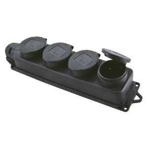 Фото Розетка четырехместная 2Р+РЕ 16А 250В IP44 (SQ0612-0011)