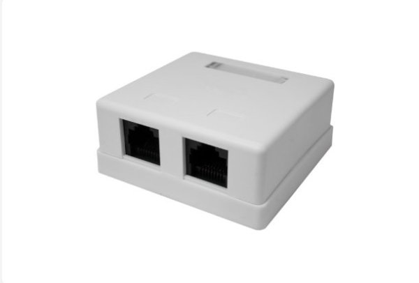 Фото Компьютерная розетка 8P8C (RJ-45), UTP, Cat.6, 2 порта (10-0310-1)