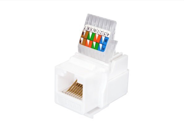 Фото Розеточный модуль Keystone Jack 8P8C (RJ-45), UTP, Cat.5e (10-0312-1)