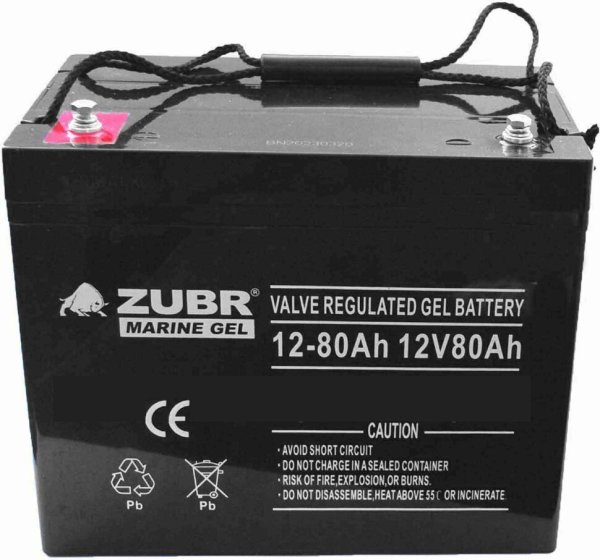 Фото ZUBR MARINE GEL NPG 12-80 (12V, 80Ah)