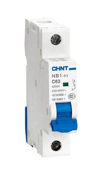 Фото Выключатель автоматический модульный 1п C 25А 6кА NB1-63 (R) CHINT (179619)