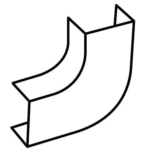 Фото Угол плоский 25х16 плавный RML стандарт TIA (72305-E110)