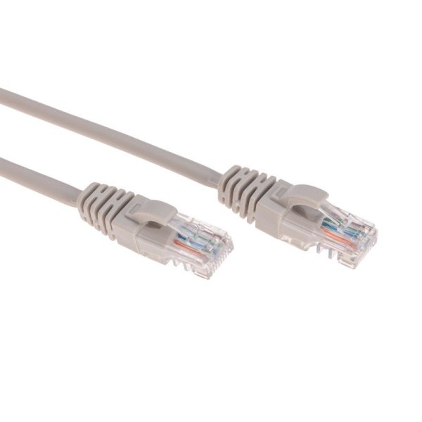 Фото Патч-корд U/UTP, CAT 5e, RJ45-RJ45, 26AWG, LSZH, серый, 5м  REXANT (02-0100-5)