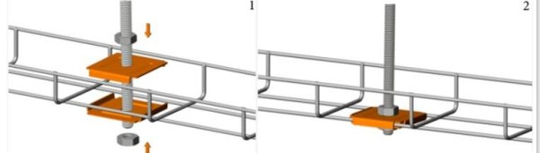 Фото Фиксатор для подвеса проволочного лотка на шпильке (PR08.5214)