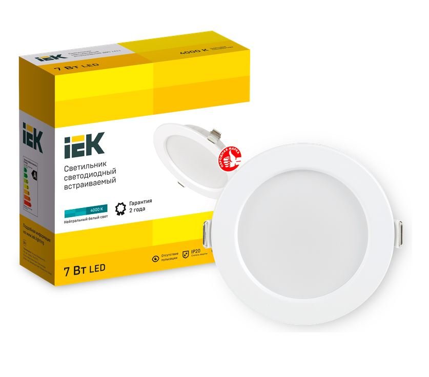 Фото Светильник светодиодный ДВО 1611 белый 7Вт 4000K (LDVO0-1611-07-4000-K01)